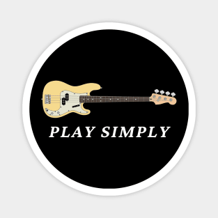 Play Simply Bass Guitar Buttercream Color Magnet